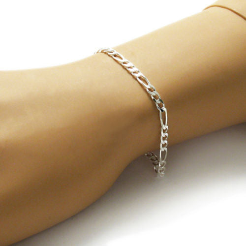 Figaro Chain Bracelet - Silver
