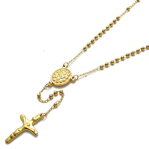 Necklaces Stainless Steel Cross Rosary Necklace Nkj0067 30 Wholesale Jewelry Website Unisex