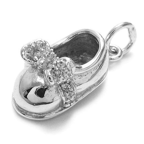 Sterling silver baby hot sale shoe charms